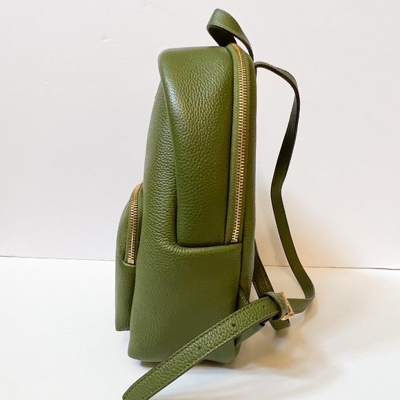 Michael Kors Erin Medium Backpack Pebbled Leather Evergreen main image 7